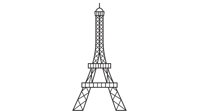 How to draw an Eiffel Tower