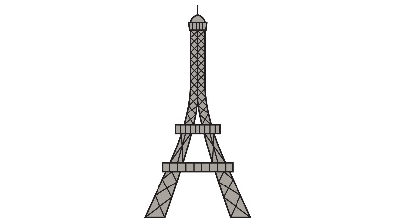 How to draw an Eiffel Tower