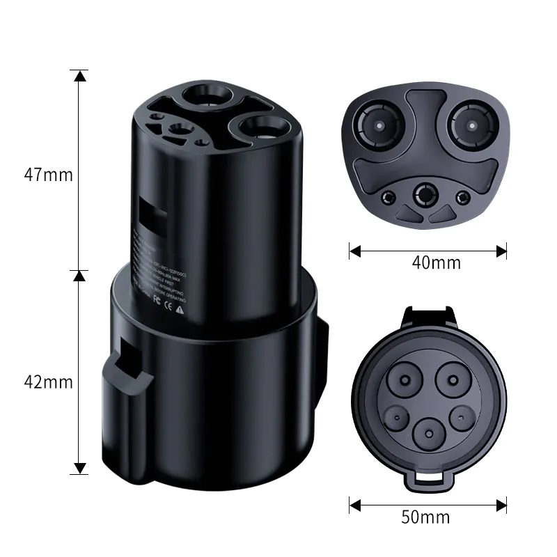 High-Efficiency J1772 to Tesla Adapter: Max 80A, 240V for Quick and Easy Charging