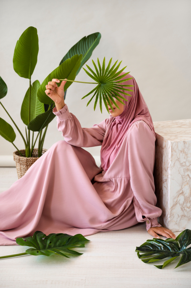 Satin Pleated Hijab