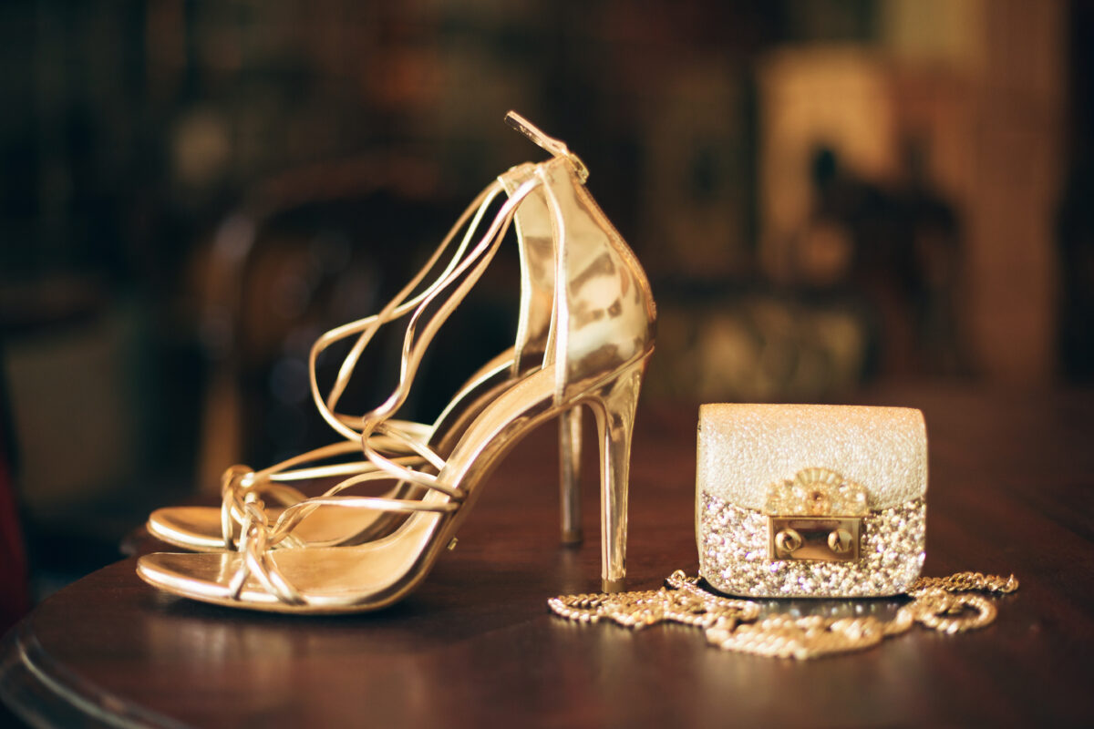 Gold Strappy Heels