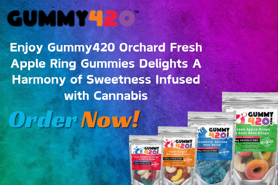 Enjoy Gummy420 Orchard Fresh Apple Ring Gummies Delights A Harmony of Sweetness Infused with Cannabis