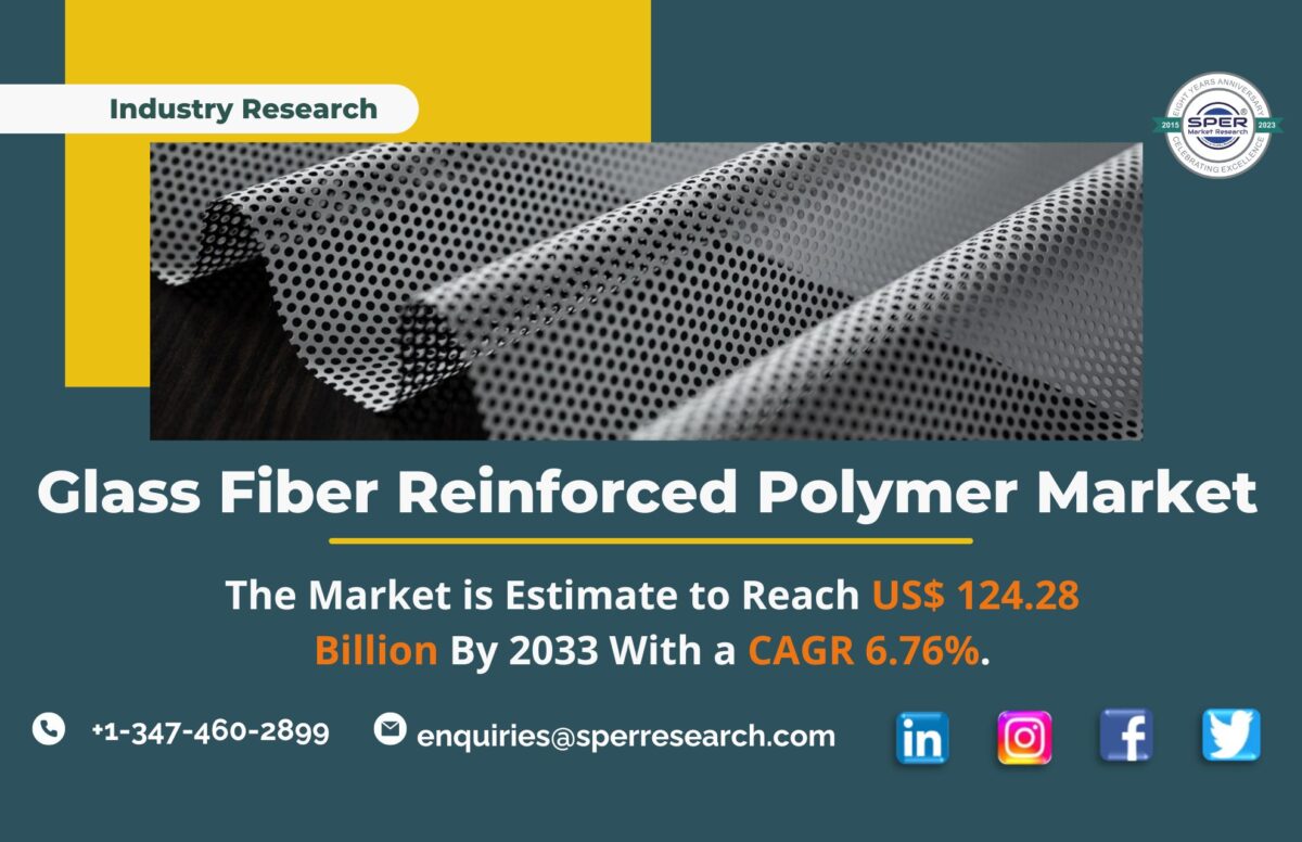 Glass Fibre Reinforced Polymer Market Growth, Global Industry Share, Upcoming Trends, Revenue, Business Challenges, Opportunities and Future Competition till 2033: SPER Market Research