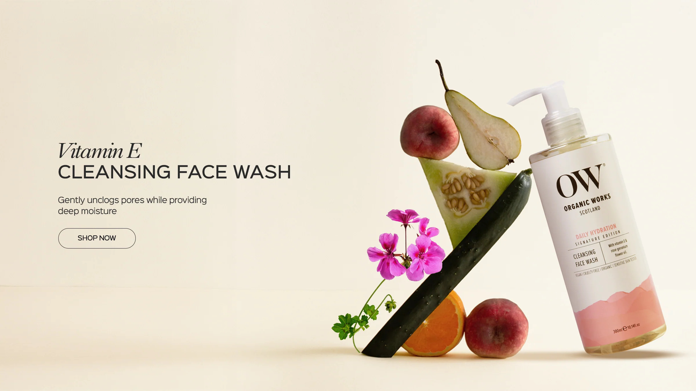 Organic Works Vitamin E Cleansing Face Wash