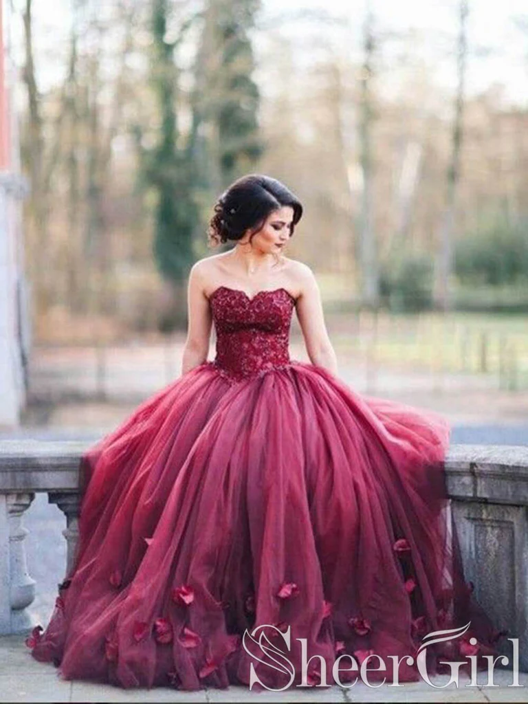 Burgundy Wedding Dress Bliss: Stand Out on Your Big Day