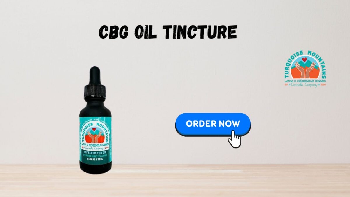 Embrace Restful Sleep with Turquoise Mountain’s Broad Spectrum CBG Oil Tincture