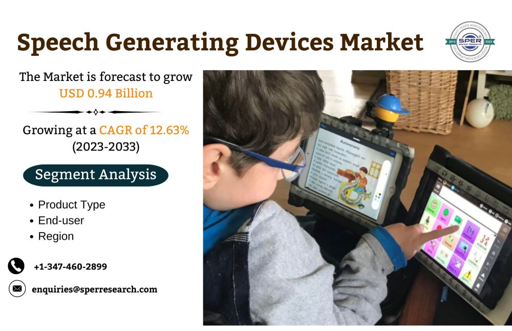 Speech Generating Devices Market Share 2023- Industry Trends, CAGR Status, Business Challenges, Growth Opportunities and Future Competition Report 2033: SPER Market Research