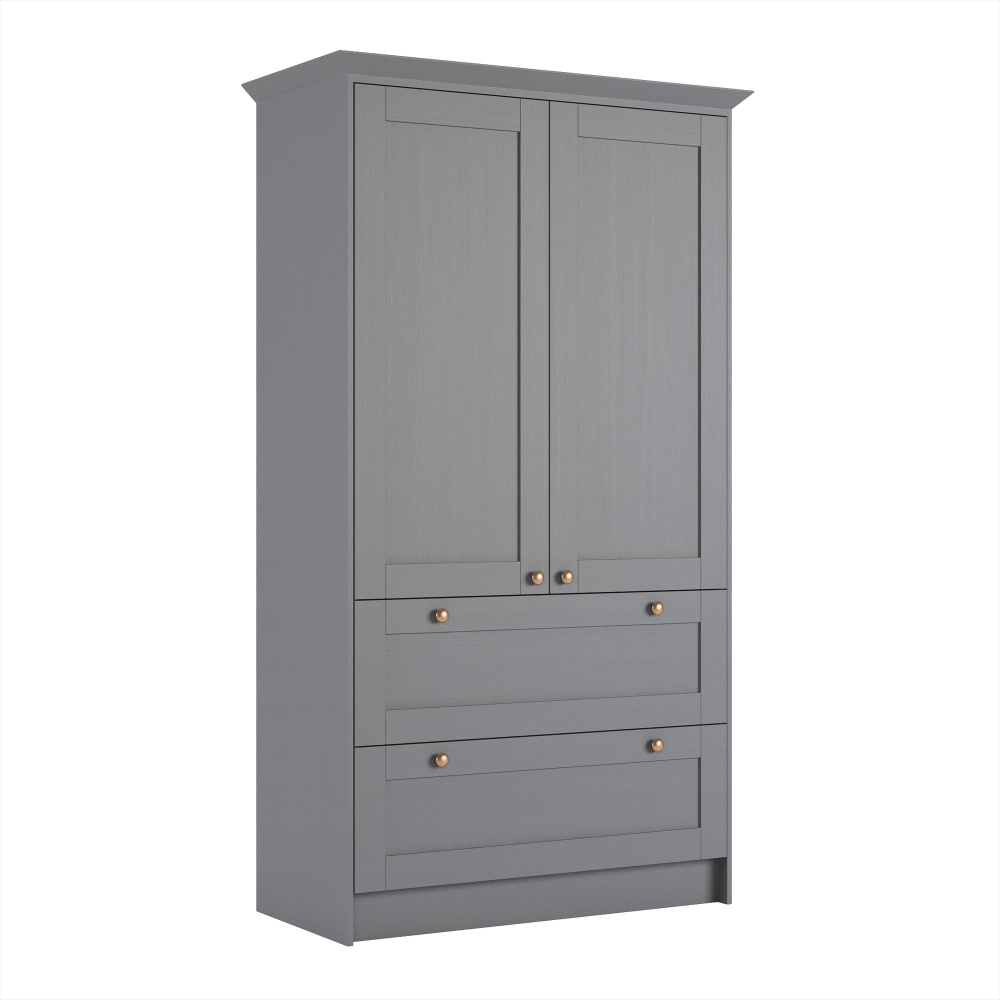 grey wardrobes with drawers