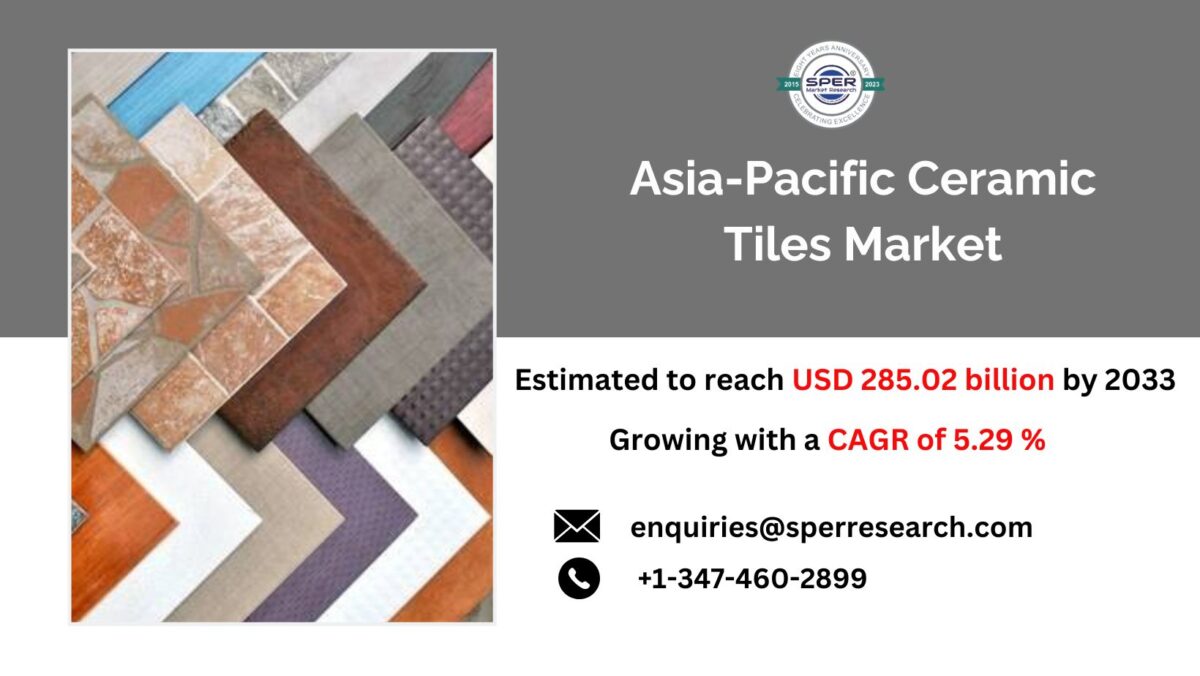 Asia-Pacific Ceramic Tiles Market Share, Trends, Growth, Revenue, Scope, Challenges, Opportunities and Future Till 2033: SPER Market Research