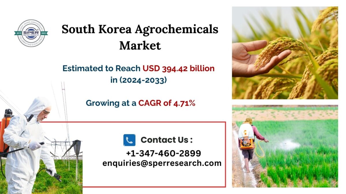 South Korea Agrochemicals Market Revenue, Growth, Share, Emerging Trends, Challenges, Business Opportunities, Business Strategies and Forecast till 2033: SPER Market Research