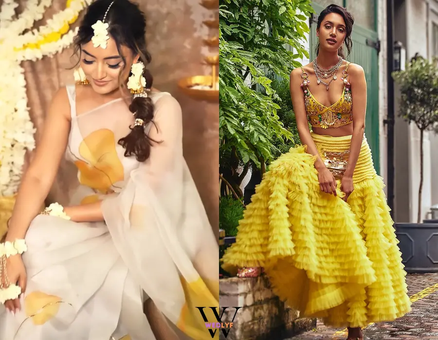 haldi outfits for brides