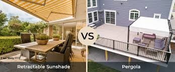 sunshade vs. pergola