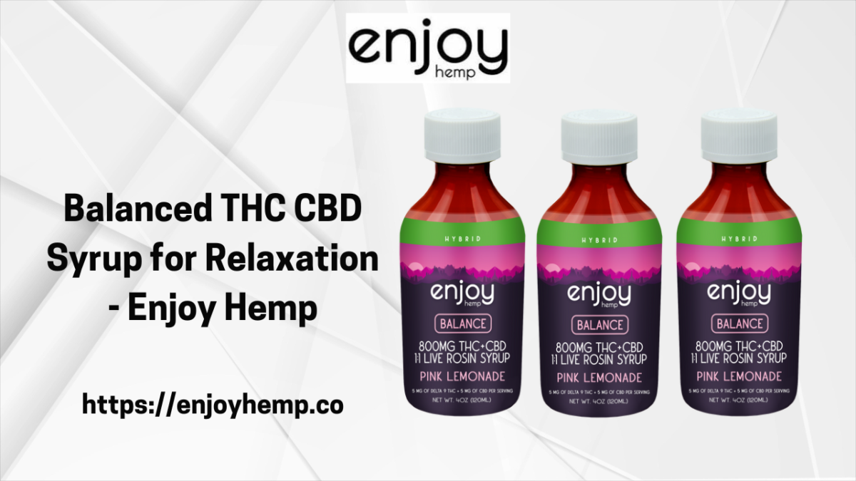 Balanced THC CBD Syrup for Relaxation – Enjoy Hemp