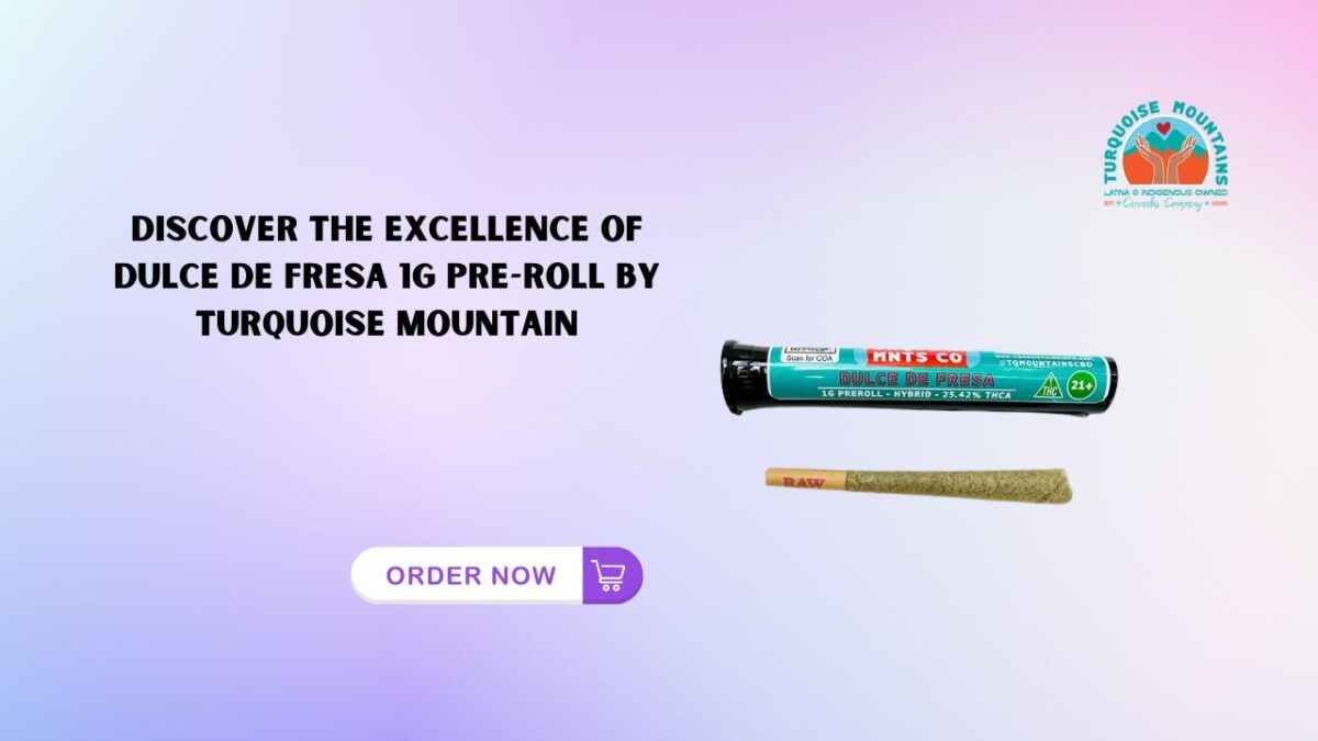 Discover the Excellence of Dulce de Fresa 1G Pre-Roll by Turquoise Mountain