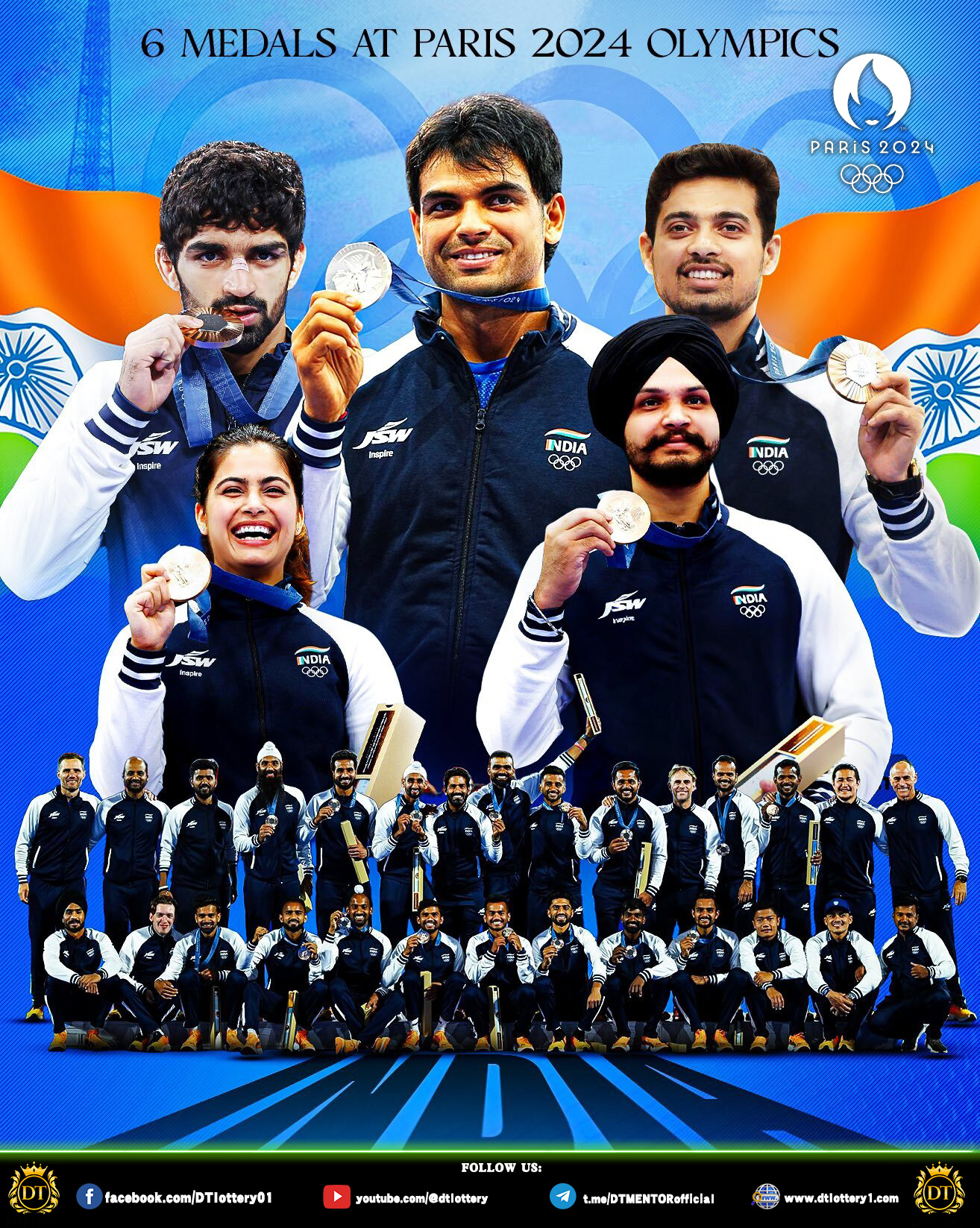 Paris Olympics 2024 with DT Entertainment: India Ends Campaign with Six Medals