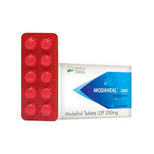 Modaheal 200 mg tablets - a cognitive enhancer that improves focus, wakefulness, and mental clarity, available at Pain-O-Soma.com