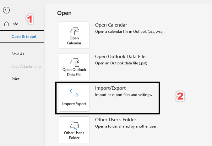 Start with opening the MS Outlook application, and after that