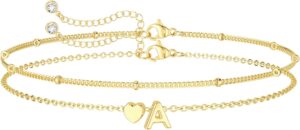 Real gold charm bracelets