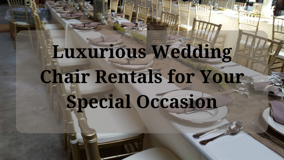 Luxurious Wedding Chair Rentals for Your Special Occasion