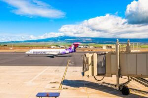 Hawaiian Airline at Kahului Airport in Maui, Hawaii