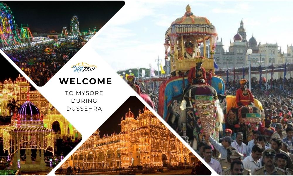 Exploring Mysore During Dussehra: A Guide to Must-Visit Places, book online cab service in Mysore from Bharat Taxi.