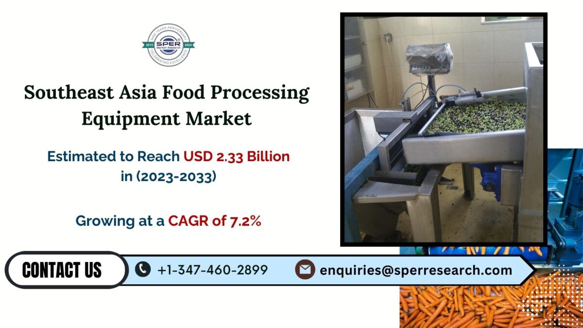 Southeast Asia Food Processing Equipment Market Growth, Revenue Analysis, Major Trends, Opportunities, and Forecast to 2033: SPER Market Research