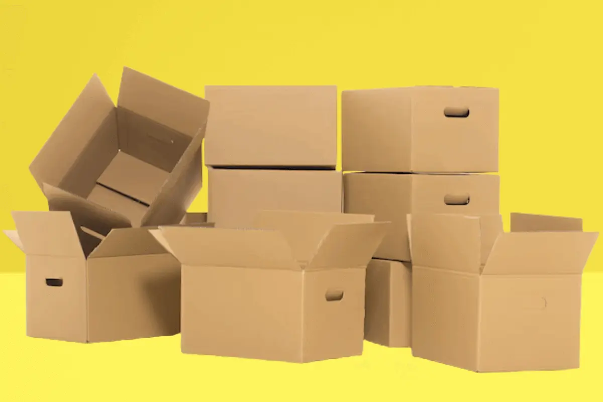 cardboard empty shoe boxes in different sizes