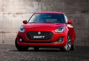 red swift car self drive