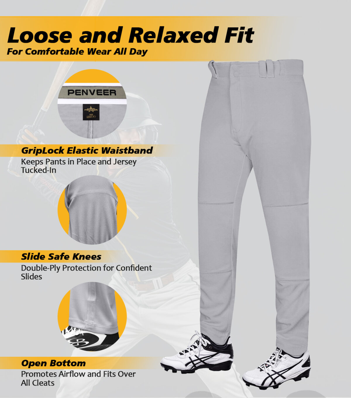 youth gray baseball pants