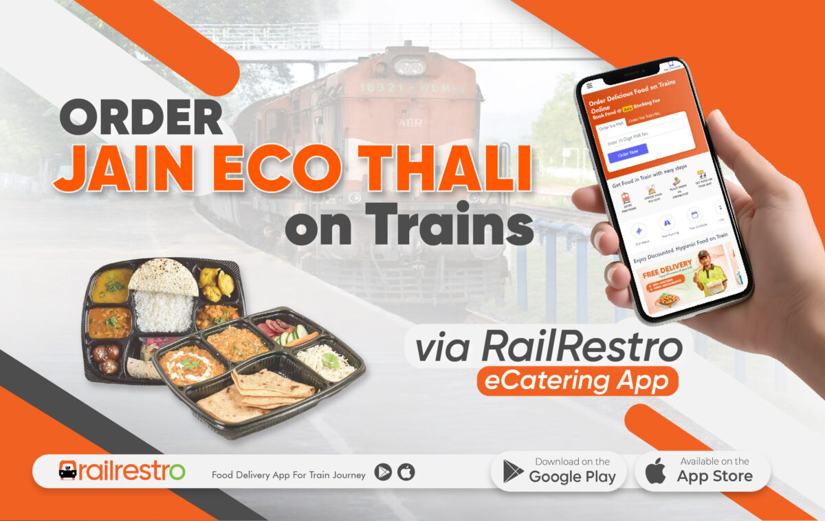 Order Jain Eco Thali on trains Via RailRestro eCatering App