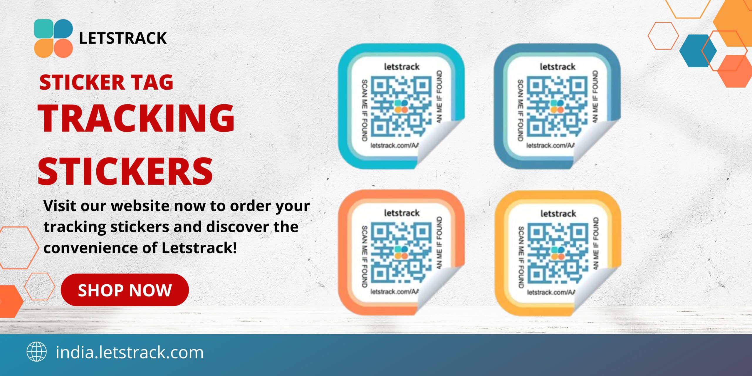 Visit our website now to order your tracking stickers and discover the convenience of Letstrack!