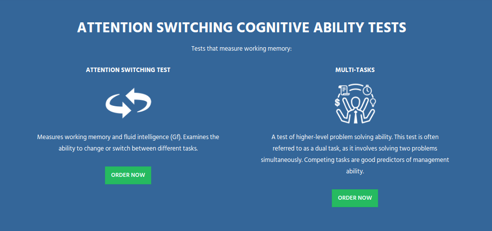 ATTENTION SWITCHING COGNITIVE ABILITY TESTS
