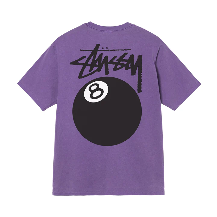 Stussy 8 Ball Pigment Dyed Tee Retro Streetwear