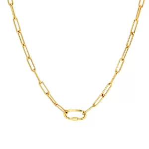 gold chain charm necklace