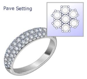 Pave Settings Engagement rings