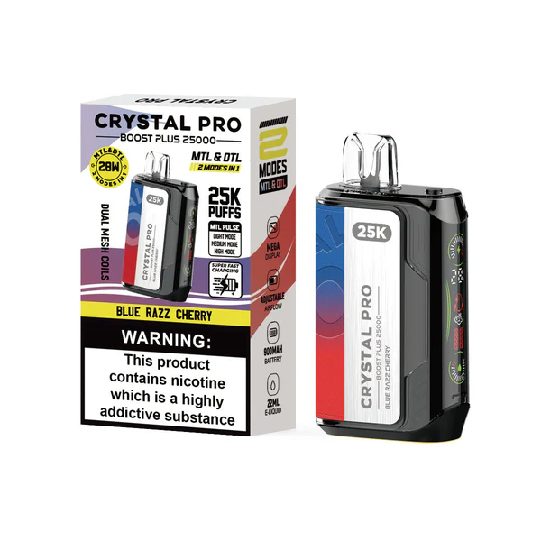 Crystal Pro Boost Plus 25000 – The Ultimate Long Lasting Disposable vaporizer