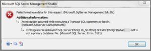 SQL Server Error 5171