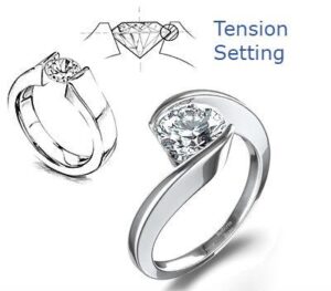 Tension Setting Engagement rings