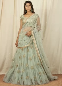 green net lehenga