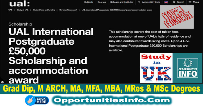 University of Arts London Scholarships