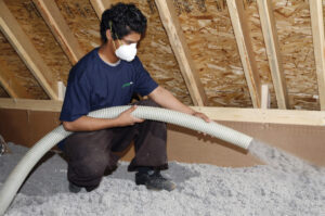 Blown-in attic insulation