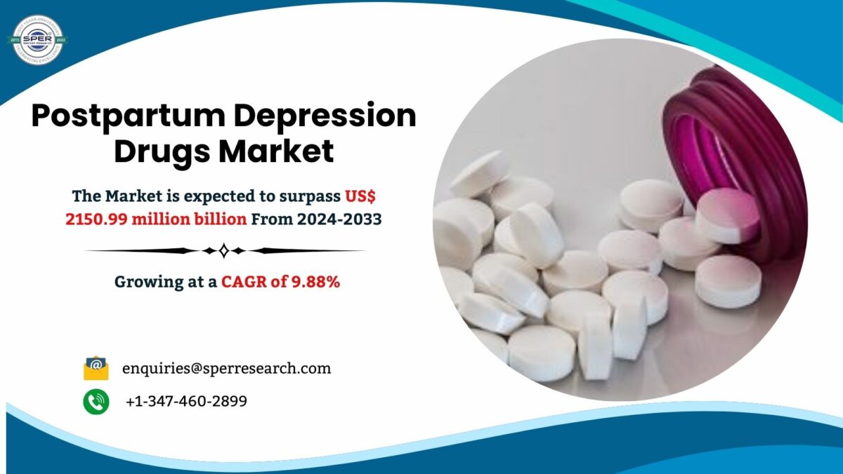 Postpartum Depression Drugs Market Share, Amazing Trends, Growth Drivers, Revenue, Demand, Challenges, Key Players, CAGR Status and Competitive Analysis 2024-2033: SPER Market Research