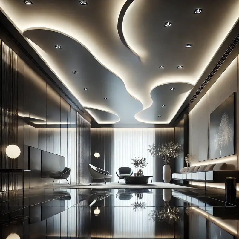 stretch ceiling lighting