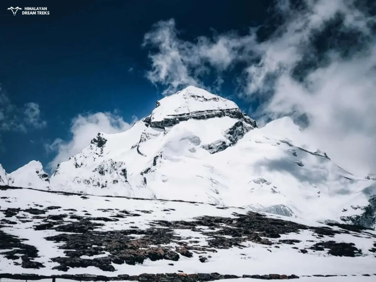 Majestic view of Adi Kailash peak in the Himalayas.