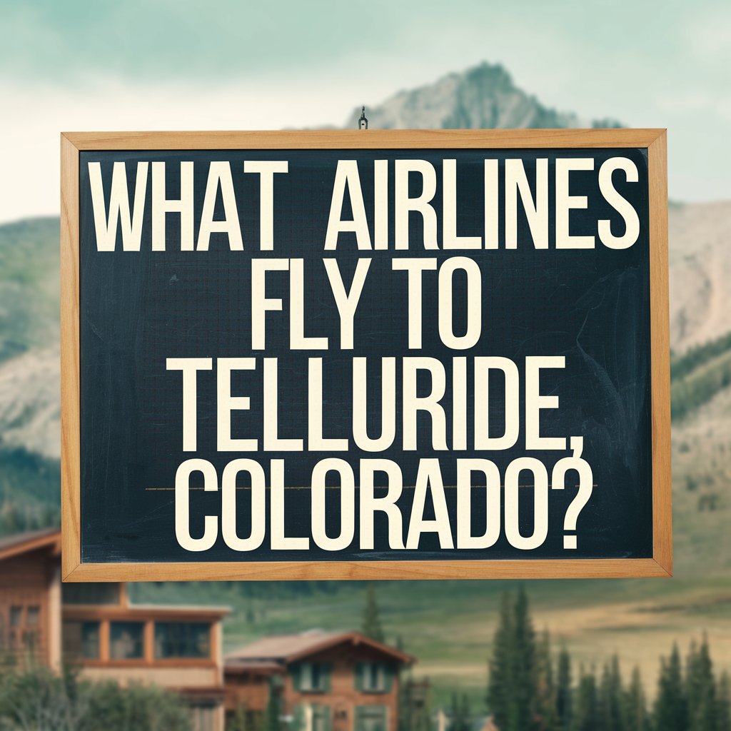 What Airlines Fly To Telluride, Colorado?