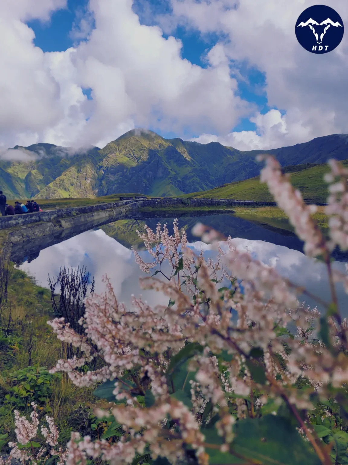 Bedni Kund reflecting Himalayan peaks